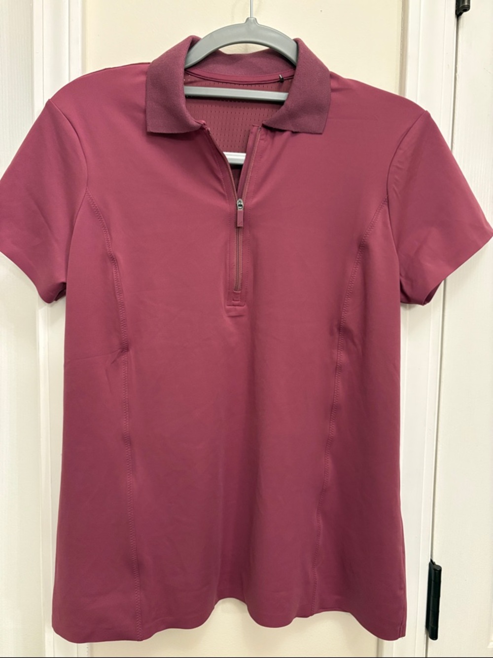 Antigua Short Sleeve Zip Polo in Rosewood